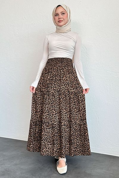 InStyle Casual Leopard Pattern Skirt