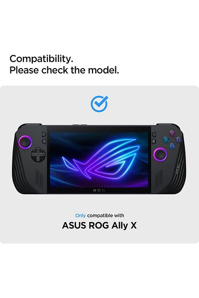 Spigen GLAStR EZ FIT for Asus ROG Ally X Screen Protector RC72LA 2024 Premium Tempered Glass 2 Pack