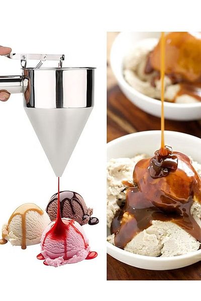 DLC Piston Funnel Stainless Steel Baking and Candy Funnel Cooking Tools