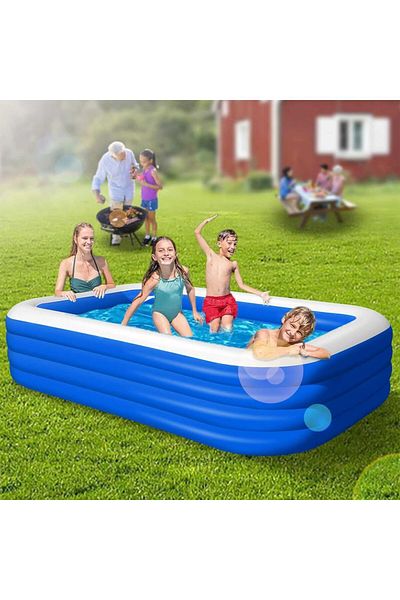 Pitikot Pitikot® Rectangular Inflatable Pool, for Adults or Children 3+ Years, 305x168x56 cm