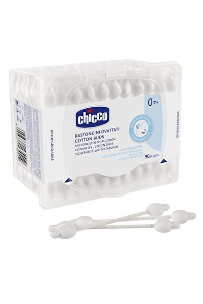 Chicco Bețișoare de bumbac cu protecție, Chicco, 0 luni+, 90 bucăți