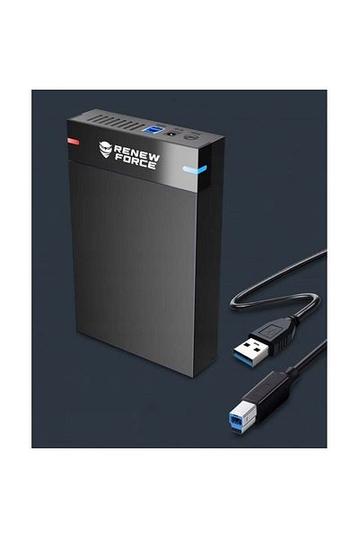 Renew Force Rack Enclosure for 2.5 and 3.5 inch External Hard Drive, Force, USB 3.0, SATA
