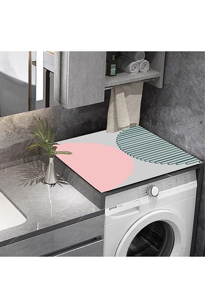 uygun dekor Color Blocked Geometric Κάλυμμα πλυντηρίου και στεγνωτηρίου Συρτάρι Προστασία ψυγείου Πλενόμενο κάλυμμα