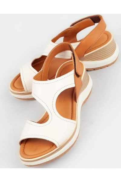 Venüs 2409901Y Women's Genuine Leather Wedge Sole Daily Sandals