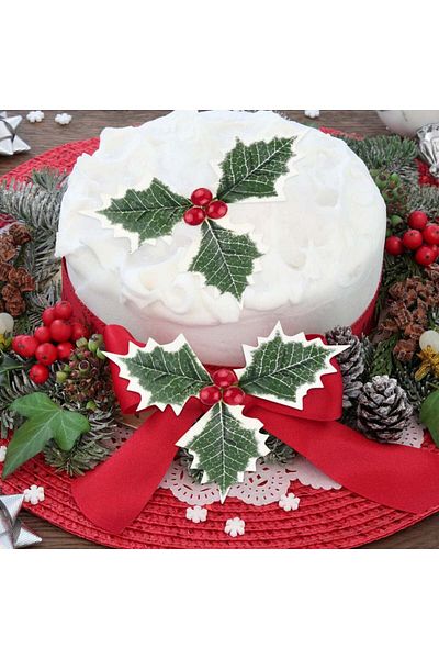 TUPARKA Set of 30 artificial leaves with fruits for decorating Christmas ornaments TUPARKA, foam/polyeste