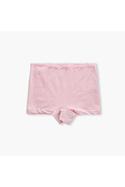 Juniors Assorted Boxer Briefs with Elasticated Waistband and Bow Detail - Set of 7