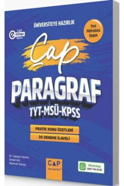 Çap Yayınları Çap Yayınları TYT MSÜ KPSS Türkçe Anlam Bilgisi Üniversiteye Ha...