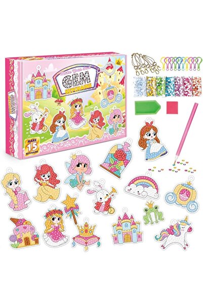 Yelajoy Diamond Painting Kit for Kids Aged 6-8 - 3D Gem Keychains DIY with All Supplies | Creative S