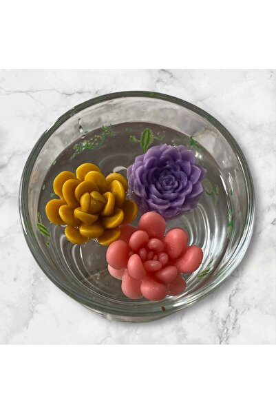 candleistanbul 3 lü kokulu yüzen mum soya wax parafin jel mum renkler farklı ...