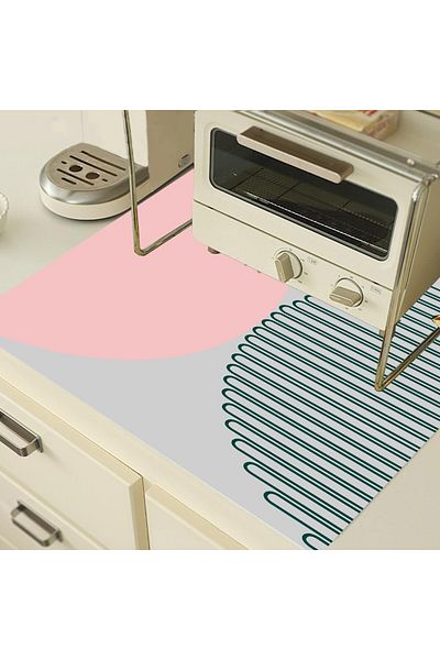 uygun dekor Color Blocked Geometric Κάλυμμα πλυντηρίου και στεγνωτηρίου Συρτάρι Προστασία ψυγείου Πλενόμενο κάλυμμα