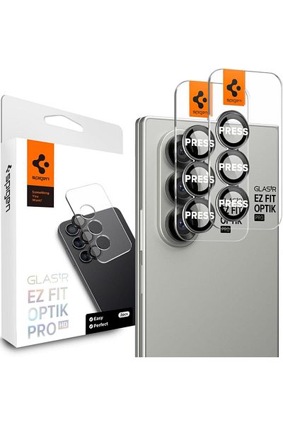 Spigen GLAStR EZ-Fit Optik PRO HD for Galaxy Z Fold 7 Camera Lens Screen Protector - Black 2 PACK