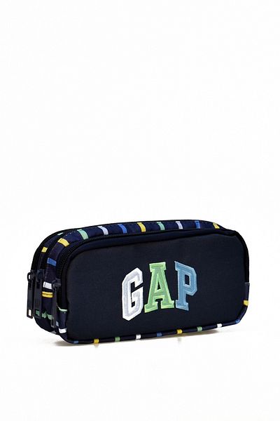 GAP Multi-Eye Pen Holder Three Compartment Pen Box Navy Blue 12799