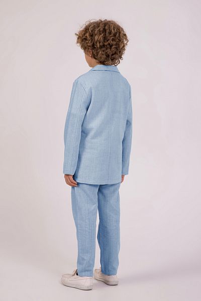 DMB BOYS & GIRLS Boy's Linen Blended 3-Piece Suit