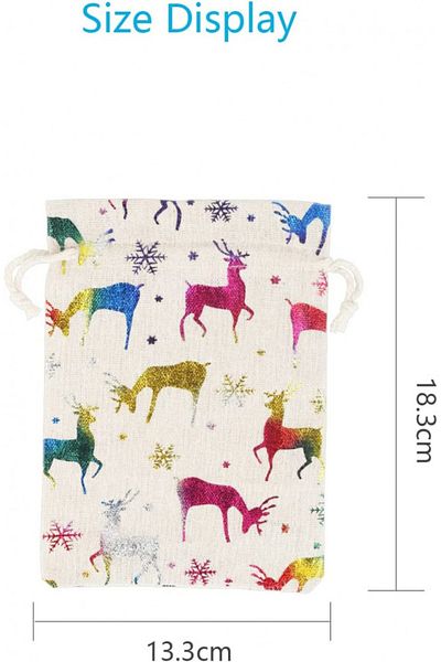 LANMOK Set of 24 bags for LANMOK advent calendar, canvas, multicolor, 18.3 x 13.3 cm