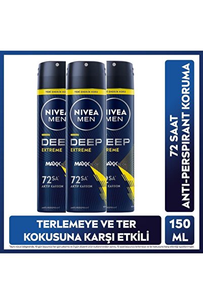 NIVEA MEN Deep Extreme 150ml x 3 ADET