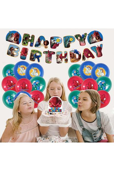 Ksopsdey 32-piece birthday set, paper/latex, multicolor