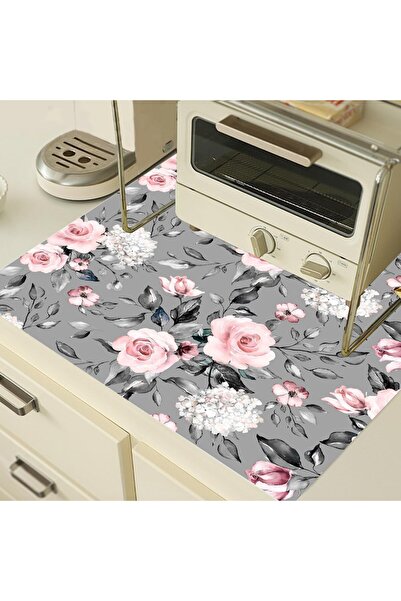 Genel Markalar Çiçek Desenli Çamaşır Ve Kurutma Makinesi Örtüsü Çekmece Buzdo...