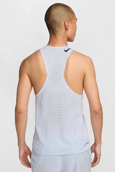 Nike Dri Fit Aeroswift Running Adv Singlet Tank Top Laser Cut Running Tank Top Light Blue