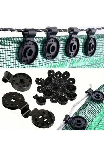 hectarul Set 100 cleme pentru plasa de umbrire, anti pasari, garduri, negru, Hectarul