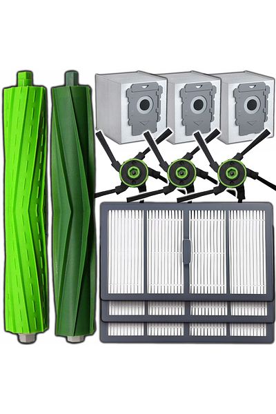 NewEvo Set de 11 accesorii NewEvo compatibile cu iRobot Roomba S9, S9+, 2 perii tambur, 3 perii laterale