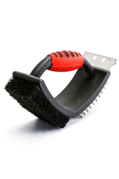 Optim Solution Perie de sârmă pentru grătar 3 în 1, OPTIM SOLUTION