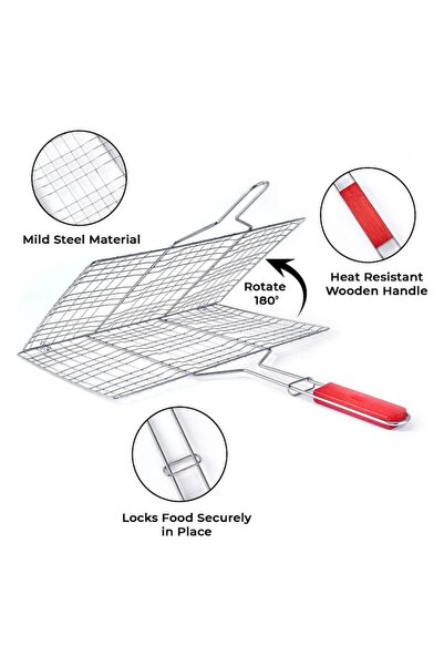 Optim Solution Grill for Fish and Meat, OPTIM SOLUTION, Stainless Steel