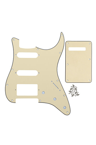 choice2 Cream 3ply FLEOR Set of 11 Holes SSH ST Electric Guitar kguard HSS Sc...