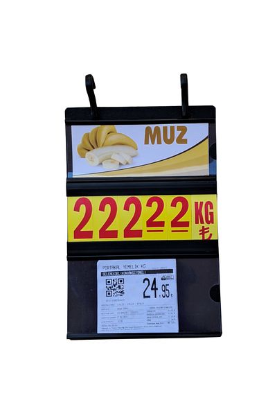 Yamani Display 5Pcs 5 Digit Labeler Butcher Label 17X25Cm Size (Medium Size)Black Label Red Number