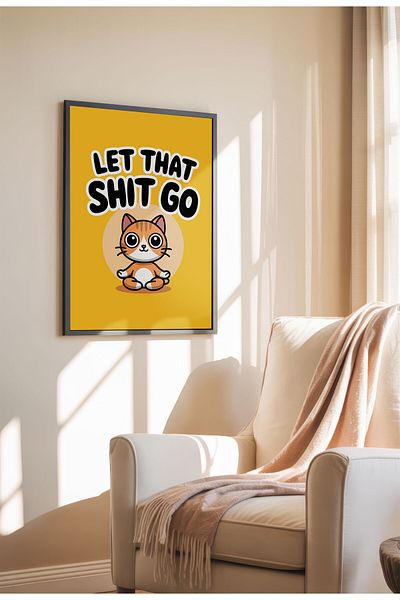 21mxm Poster cu animale drăguțe și amuzante, imprimare digitală pe pânză, artă murală cu jocuri și umor, fără ramă