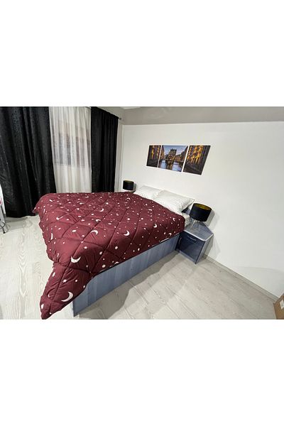 Coneltex Quilted duvet "Moon and Stars" Coneltex, 140x210 cm, rectangular, brown, fiber filling, 350 g/sqm
