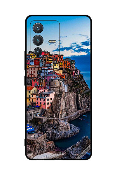 Covernex غطاء حماية لهاتف فيفو V23 5G - منازل ملونة على البحر