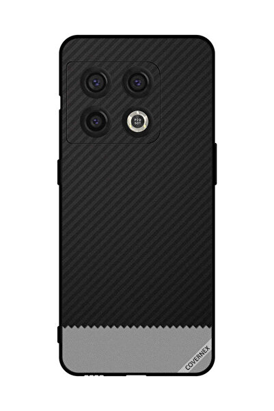 Covernex غطاء حماية لهاتف OnePlus 10 Pro بنمط خطوط سوداء ورمادية