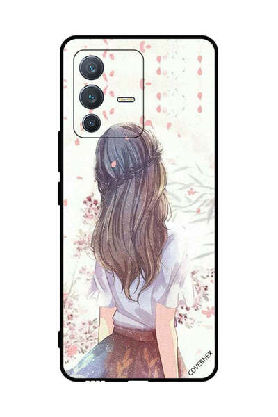 Covernex غطاء حماية لهاتف فيفو V23 برو، فتاة لطيفة في تفكير عميق