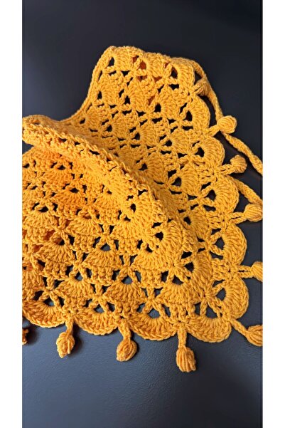 YUMAK HOBİ EVİ Knitted Headband Orange