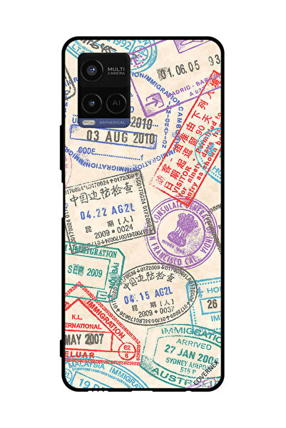 Covernex غطاء حماية لهاتف فيفو Y21 طوابع السفر