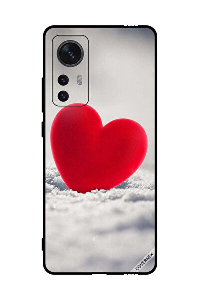 Covernex غطاء حماية لهاتف شاومي 12 بتصميم قلب أحمر جميل