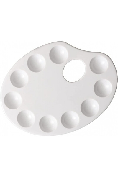 HEIGOO paletă de vopsea, plastic, albă, 22,4 x 16,9 cm