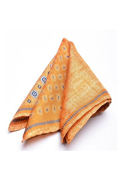 COOLMENCLUB 4 Patterned Silk Pocket Square