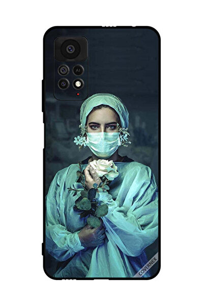 Covernex غطاء حماية لهاتف شاومي ريدمي نوت 11 برو 5G ممرضة تحمل زهرة