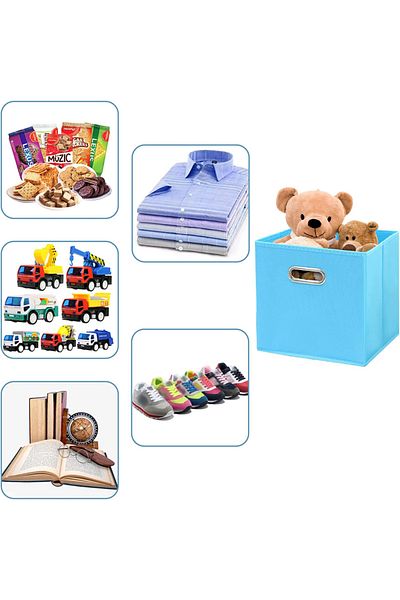 OEM Cutie depozitare din material textil, Turcoaz