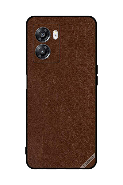 Covernex غطاء حماية لهاتف Oppo A57 بنمط جلدي بني داكن