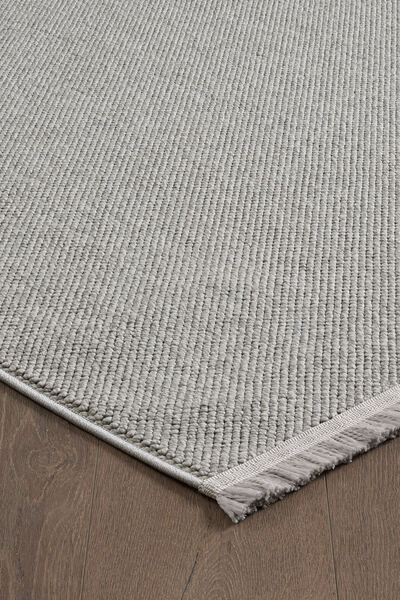 Livset Yumuşak Bukleli Gri Halı Oturma Odası Salon Mutfak Koridor Antre Balkon Çocuk Odası Halısı K145a