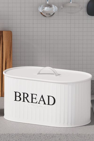 hemlife Luxury Modern Large Size Metal Bread Bowl with Metal Lid, Bread Box Basket 32 cm