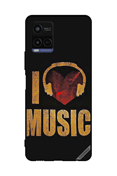 Covernex غطاء حماية لهاتف فيفو Y21 فينتيج آي لوف ميوزيك