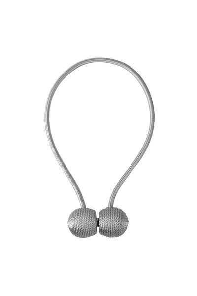 Aptel Set of 2 magnetic curtain clips, grey, 47 cm