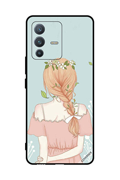 Covernex غطاء حماية لهاتف فيفو S12 برو بفتاة واقفة بمظهر لطيف