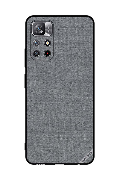 Covernex غطاء حماية لهاتف شاومي ريدمي نوت 11S 5G بنمط قماش رمادي