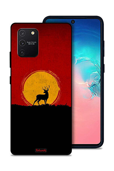 Tolwak غطاء حماية لهاتف سامسونج جالكسي S10 لايت بتصميم غزال وقمر