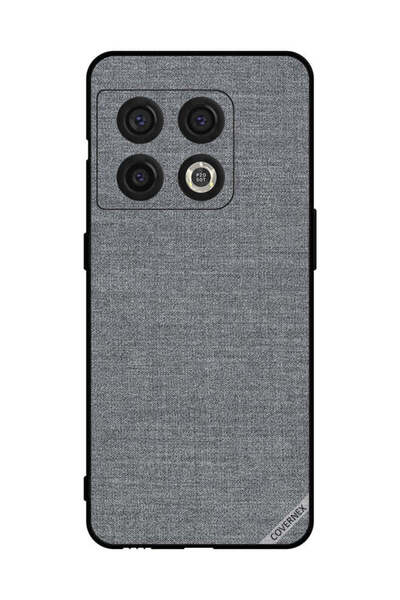 Covernex غطاء حماية لهاتف OnePlus 10 Pro بنمط قماش رمادي