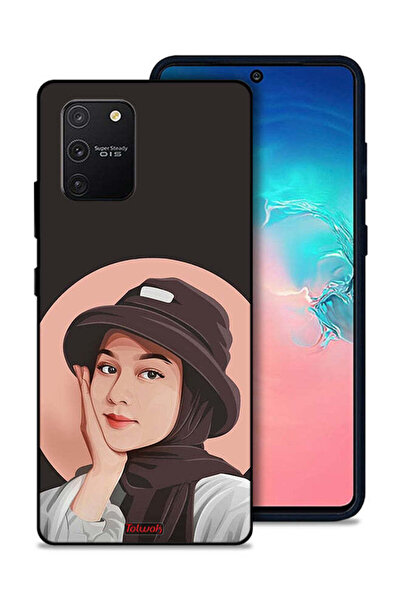 Tolwak غطاء حماية لهاتف Samsung Galaxy S10 Lite بتصميم فتاة قبعة لطيفة ورسم فني